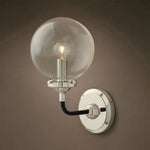 Applique Murale Avec Support Industriel Design Argenté Et Transparent Chambre