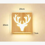 Applique Murale Bois Nordique Cerf Déco Applique Chambre