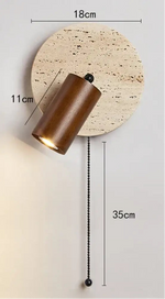 Applique Murale Bois Pierre Naturelle Lumière Lecture B-1 / Lumière Chaude Chambre