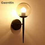 Applique Murale Boule Led Design Scandinave Noir Chambre