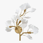 Applique Murale Créative En Ginkgo Doré Élégant Chambre