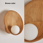 Applique Murale Créative Zen Artisanale Lumineuse Brun / Blanc Chaud (2700-3500K) Chambre