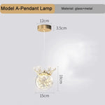 Applique Murale Cristalline Élégante Romantique Ae Lampe À Suspension / 3 Température De