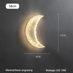 Applique Murale Croissant Élégant Lumineux Design Artisanal 58Cm / Lumière Blanche Ca 220 V-240