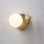 Applique Murale Décorative Scandinave Bois Oiseaux Lumineux. Chambre