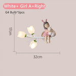 Applique Murale Design Enfantin Lapin Lumineux Fille Blanche Un Droit / 3 Température De Couleur