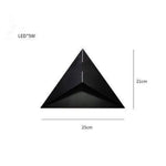 Applique Murale Design Géométrique Élégante Contemporaine Triangle - Noir 5W Chambre