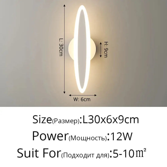Applique Murale Design Minimaliste Industriel Lumineux. Chambre