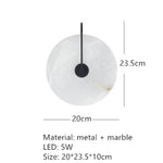 Applique Murale Élégante Et Contemporaine C-20Cm-Noir / Blanc Froid (5 500-7 000 K). Applique