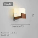 Applique Murale En Bois Design Moderne Et Épuré C / Lumière Blanche Applique Chambre