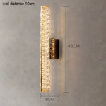 Applique Murale En Cristal Design Contemporain Épuré Un / Lumière Blanche Chambre