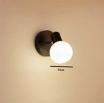 Applique Murale En Verre Design Lumineux Et Élégant Tête Simple Noire / Blanc Chaud (2700-3500K)