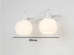 Applique Murale En Verre Design Lumineux Et Élégant White Double Head / Warm (2700-3500K) Without