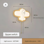 Applique Murale Hélicoptère Design Enfantin Lumineux A Interrupteur À Glissière / Gradation Rc