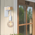 Applique murale industrielle bois