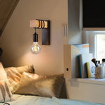 Applique murale industrielle bois