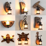 Applique Murale Industrielle Bois Métal Brut Chambre
