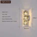 Applique Murale K9 Luxueuse Brillance Contemporaine. 3 Argent Clair / Couleurs Changeables Chambre