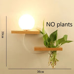 Applique Murale Led Bois Déco Nature Scandinave G Blanc Gauche Chambre