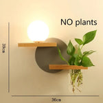 Applique Murale Led Bois Déco Nature Scandinave G Gris Gauche Chambre