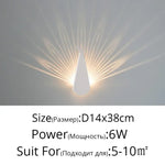 Applique Murale Led Bois Élégant Déco Scandinave Blanc B D14X38Cm / Froid (5 500-7 000 K).