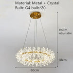 Applique Murale Led Cristalline Design Élégant. Diamètre 60Cm / Blanc Froid (5 500-7 000 K). Chambre