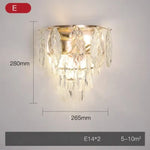 Applique Murale Led Cristalline Design Élégant E / Gradable Chambre