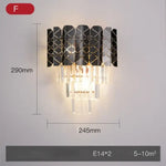Applique Murale Led Cristalline Design Élégant F / Gradable Chambre