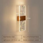 Applique Murale Led Design Contemporain Élégant 3Color-Bambou-Or Chambre