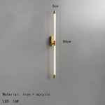 Applique Murale Led Design Élégant Métallique 84Cm-Or / Atténuation Chambre