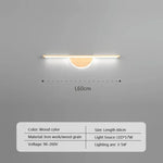 Applique Murale Led Design Élégant Minimaliste. Lwl128 60Cm Bois / Blanc Froid Chambre