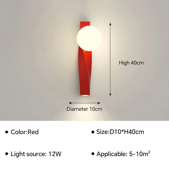 Applique Murale Led Design Minimaliste Élégant Chambre