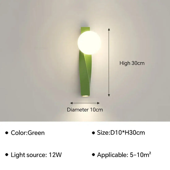 Applique Murale Led Design Minimaliste Élégant Chambre