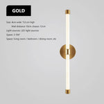 Applique Murale Led Design Minimaliste Élégant Or-1Pc / Blanc Froid 10W Chambre