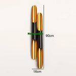 Applique Murale Led Design Moderne Élégant 16X90Cm Noir / Sans Ampoules Chambre
