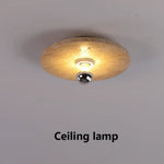 Applique Murale Led Design Pierre Naturelle Ronde Plafonnier / Blanc Froid (5 500-7 000 K).