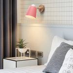 Applique Murale Led Design Scandinave Bois Métal Chambre