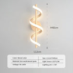 Applique Murale Led Design Scandinave Minimaliste Couleur Du Bois / Blanc Froid Chambre