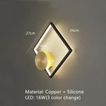 Applique Murale Led Élégante Design Contemporain. C1 / 3 Changement De Couleur Chambre