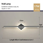 Applique Murale Led Élégante Design Contemporain Typeb Noir 80Cm / Blanc Chaud Chambre