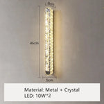 Applique Murale Led Élégante Design Cristalline. Chromé-46Cm 1 / Changeable Applique Chambre