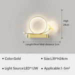 Applique Murale Led Élégante Design Lumineux Or B / Tricolore Applique Chambre