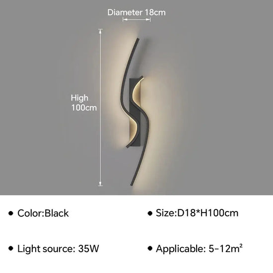 Applique Murale Led Élégante Design Minimaliste Applique Chambre