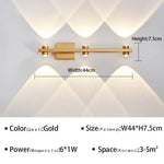 Applique Murale Led Élégante Design Minimaliste D-Gold 3 Têtes / Blanc Chaud Chambre