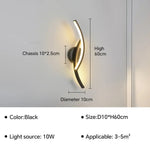 Applique Murale Led Élégante Design Minimaliste Noir A D60Cm / Tricolore (Pas De Rc) Applique