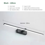 Applique Murale Led Élégante Et Design. Noir 100Cm / Blanc Chaud 3000K Chambre
