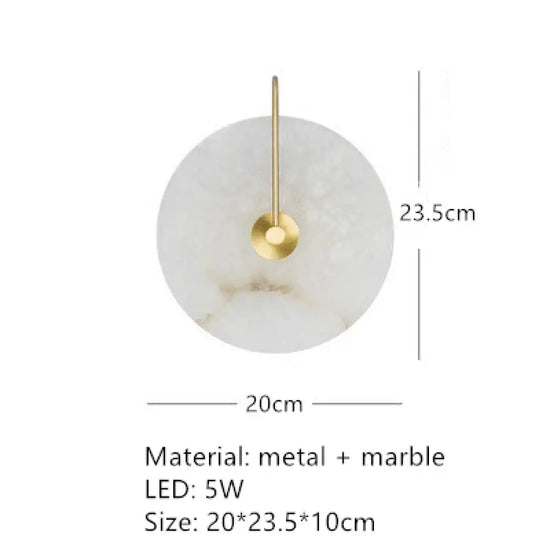 Applique Murale Led Élégante Et Minimaliste C-Or-20Cm / Blanc Chaud (2700-3500K) Chambre