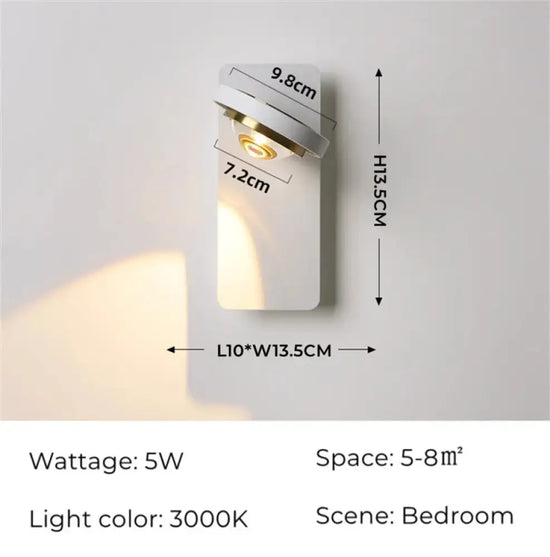 Applique Murale Led Épurée Minimaliste Design Chambre