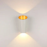 Applique Murale Led Étanche Extérieure Design Modèle 2 Or Blanc / Chaud (2700-3500K) Chambre