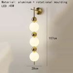 Applique Murale Led Métallique Sphérique Élégante A-3 Lumières / 3 Modifiable Chambre
